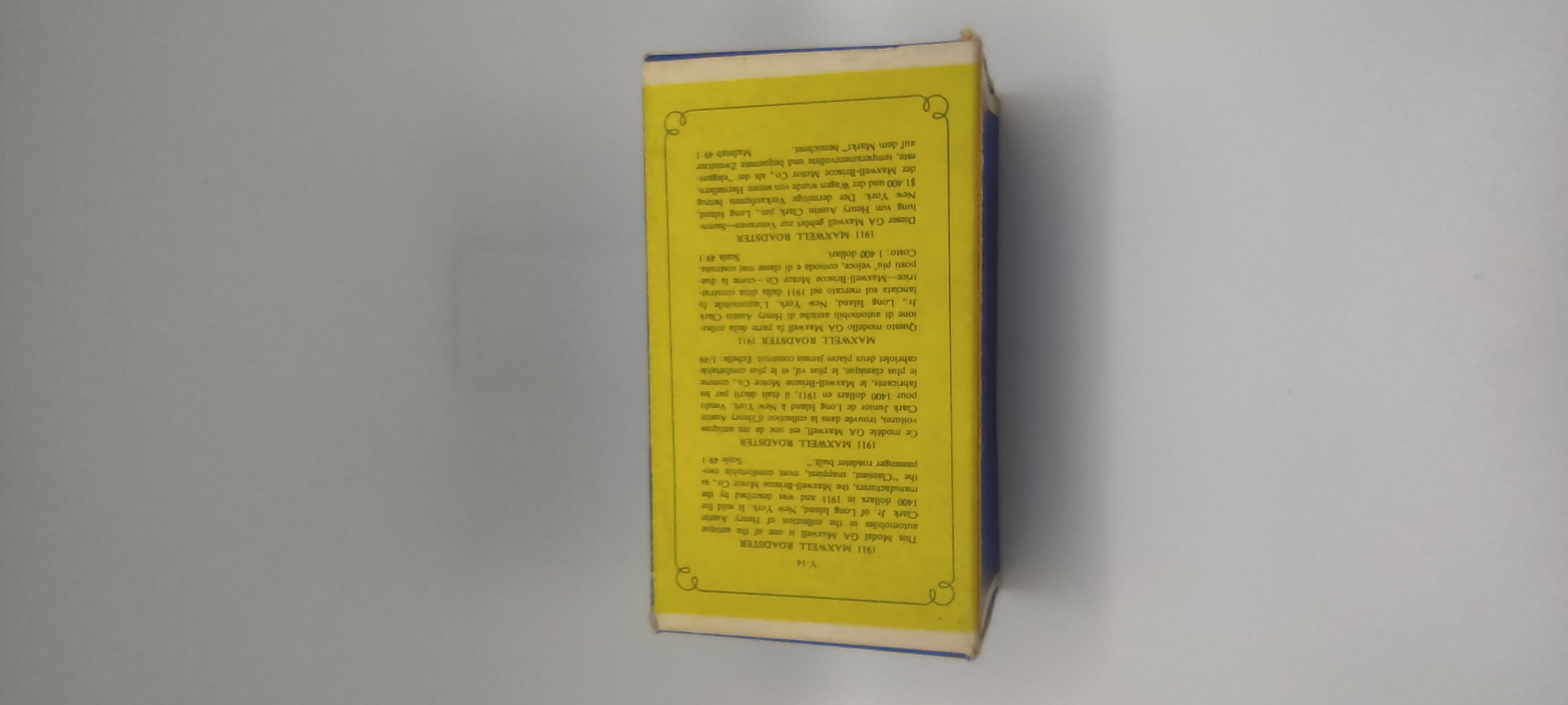 Matchbox model of yesteryear y-14 15